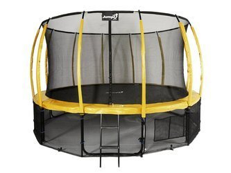 Trampolina Ogrodowa Jumpi 487cm/16FT Maxy Comfort Plus Żółta Z Wewnętrzną Siatką