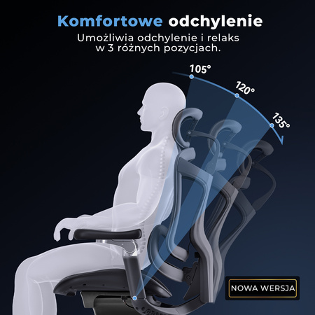 Fotel ergonomiczny ANGEL biurowy kosmO