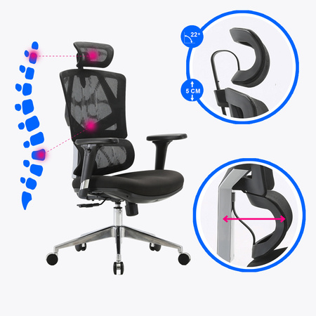 Fotel ergonomiczny ANGEL biurowy obrotowy Dakota 2.0