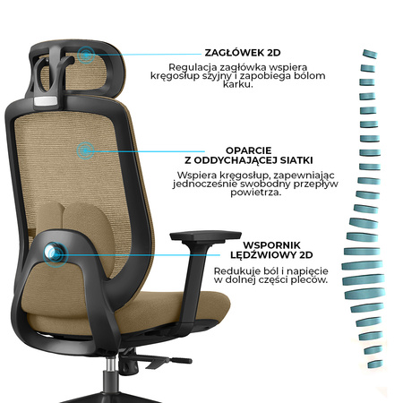 Fotel biurowy ergonomiczny ANGEL runO