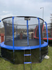 OUTLET Trampolina Ogrodowa 374cm 12FT Niebieska Maxy Comfort Z Wewnętrzną Siatką