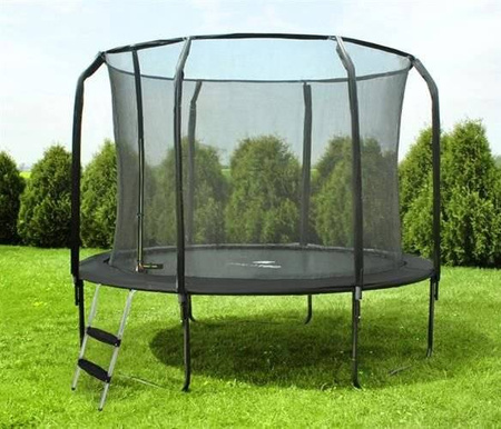 Trampolina Ogrodowa Model Exclusive 252cm/8FT Dla Dzieci Z Wzmacnianą Siatką