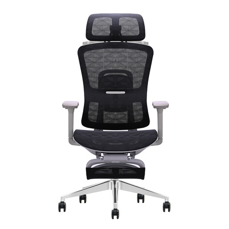 Fotel ergonomiczny ANGEL biurowy obrotowy Homer Czarno-Szary