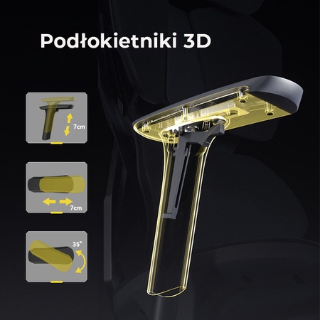 Fotel ergonomiczny gamingowy Angel Furia Black