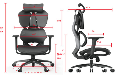 Fotel ergonomiczny gamingowy Angel Furia Black