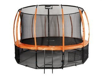 Trampolina Ogrodowa Jumpi 487cm/16FT Maxy Comfort Plus Pomarańczowa Z Wewnętrzną Siatką