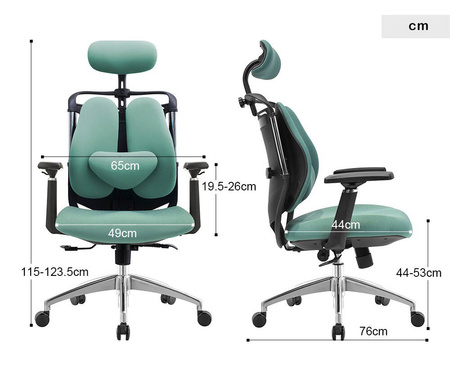 Fotel biurowy ergonomiczny ANGEL Stelio Zielony