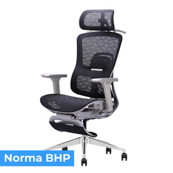 Fotel ergonomiczny ANGEL biurowy obrotowy Homer Czarno-Szary